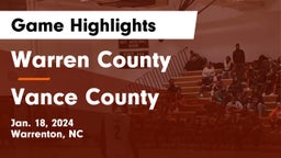 Warren County  vs Vance County Game Highlights - Jan. 18, 2024
