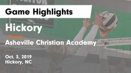 Hickory  vs Asheville Christian Academy Game Highlights - Oct. 3, 2019