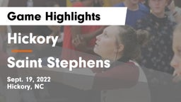 Hickory  vs Saint Stephens  Game Highlights - Sept. 19, 2022