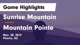 Sunrise Mountain  vs Mountain Pointe Game Highlights - Nov. 30, 2019