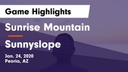Sunrise Mountain  vs Sunnyslope Game Highlights - Jan. 24, 2020