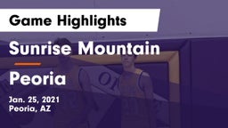 Sunrise Mountain  vs Peoria  Game Highlights - Jan. 25, 2021