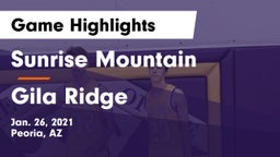 Sunrise Mountain  vs Gila Ridge  Game Highlights - Jan. 26, 2021