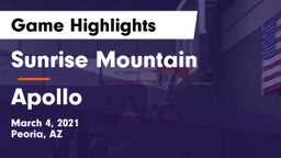 Sunrise Mountain  vs Apollo Game Highlights - March 4, 2021