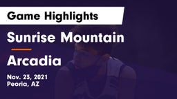 Sunrise Mountain  vs Arcadia  Game Highlights - Nov. 23, 2021
