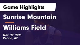 Sunrise Mountain  vs Williams Field  Game Highlights - Nov. 29, 2021