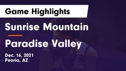 Sunrise Mountain  vs Paradise Valley  Game Highlights - Dec. 16, 2021