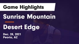 Sunrise Mountain  vs Desert Edge  Game Highlights - Dec. 28, 2021