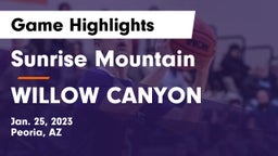 Sunrise Mountain  vs WILLOW CANYON Game Highlights - Jan. 25, 2023