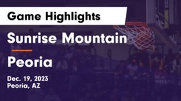 Sunrise Mountain  vs Peoria  Game Highlights - Dec. 19, 2023