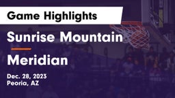 Sunrise Mountain  vs Meridian Game Highlights - Dec. 28, 2023