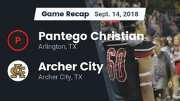 Recap: Pantego Christian  vs. Archer City  2018