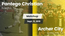 Matchup: Pantego Christian vs. Archer City  2019