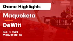Maquoketa  vs DeWitt Game Highlights - Feb. 4, 2020