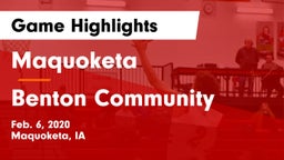 Maquoketa  vs Benton Community Game Highlights - Feb. 6, 2020