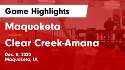 Maquoketa  vs Clear Creek-Amana Game Highlights - Dec. 8, 2020