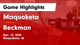 Maquoketa  vs Beckman  Game Highlights - Dec. 15, 2020