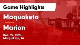 Maquoketa  vs Marion  Game Highlights - Dec. 22, 2020