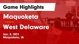 Maquoketa  vs West Delaware  Game Highlights - Jan. 8, 2021