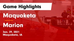 Maquoketa  vs Marion  Game Highlights - Jan. 29, 2021