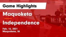 Maquoketa  vs Independence  Game Highlights - Feb. 16, 2021