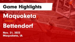 Maquoketa  vs Bettendorf  Game Highlights - Nov. 21, 2023