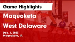 Maquoketa  vs West Delaware  Game Highlights - Dec. 1, 2023