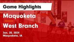 Maquoketa  vs West Branch  Game Highlights - Jan. 20, 2024