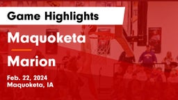 Maquoketa  vs Marion  Game Highlights - Feb. 22, 2024