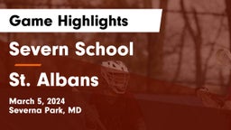 Severn School vs St. Albans  Game Highlights - March 5, 2024