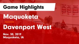 Maquoketa  vs Davenport West  Game Highlights - Nov. 30, 2019