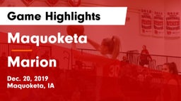 Maquoketa  vs Marion  Game Highlights - Dec. 20, 2019