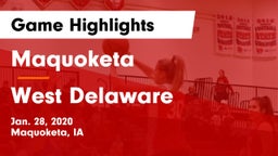 Maquoketa  vs West Delaware  Game Highlights - Jan. 28, 2020
