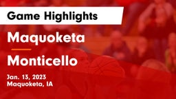 Maquoketa  vs Monticello  Game Highlights - Jan. 13, 2023