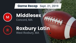 Recap: Middlesex  vs. Roxbury Latin  2019