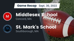 Recap: Middlesex School vs. St. Mark's School 2022