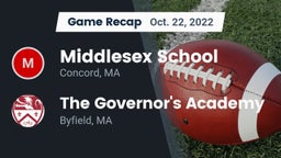 Recap: Middlesex School vs. The Governor's Academy  2022