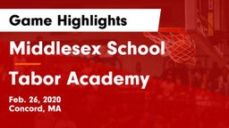 Middlesex School vs Tabor Academy  Game Highlights - Feb. 26, 2020