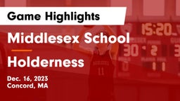 Middlesex School vs Holderness  Game Highlights - Dec. 16, 2023