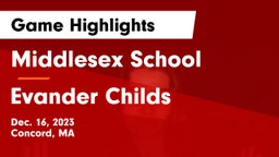 Middlesex School vs Evander Childs Game Highlights - Dec. 16, 2023
