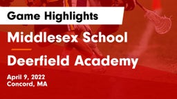 Middlesex School vs Deerfield Academy  Game Highlights - April 9, 2022
