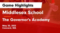 Middlesex School vs The Governor's Academy  Game Highlights - May 20, 2023