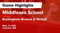 Middlesex School vs Buckingham Browne & Nichols  Game Highlights - May 13, 2023