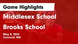 Middlesex School vs Brooks School Game Highlights - May 8, 2024
