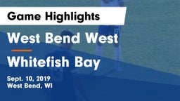 West Bend West  vs Whitefish Bay  Game Highlights - Sept. 10, 2019