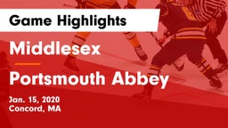 Middlesex  vs Portsmouth Abbey  Game Highlights - Jan. 15, 2020