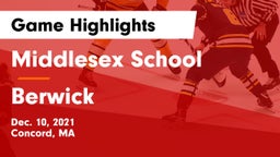 Middlesex School vs Berwick Game Highlights - Dec. 10, 2021