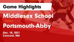 Middlesex School vs Portsmouth-Abby Game Highlights - Dec. 18, 2021