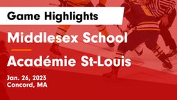 Middlesex School vs Académie St-Louis Game Highlights - Jan. 26, 2023