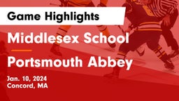Middlesex School vs Portsmouth Abbey  Game Highlights - Jan. 10, 2024